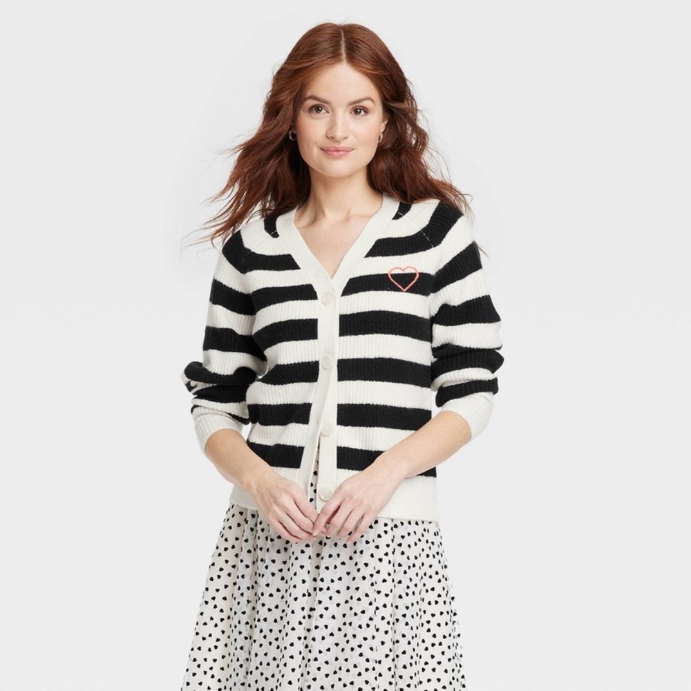 A New Day Striped Black and White Women's Sweater size small